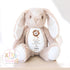 Personalised Birth Stat Safari Bunny, Newborn Baby Gift, Custom Soft Toy for Newborn, Birth Stats Soft Toy Keepsake, Personalised New Baby
