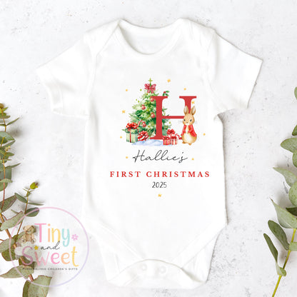 Personalised Babies First Christmas Sleepsuit, Babies 1st Xmas Gift Idea, Pyjamas, 1st Xmas Babygrow, Christmas Outfit for baby, Santa