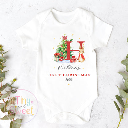 Personalised Babies First Christmas Sleepsuit, Babies 1st Xmas Gift Idea, Pyjamas, 1st Xmas Babygrow, Christmas Outfit for baby, Santa