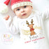 Personalised Reindeer Babies First Christmas Sleepsuit