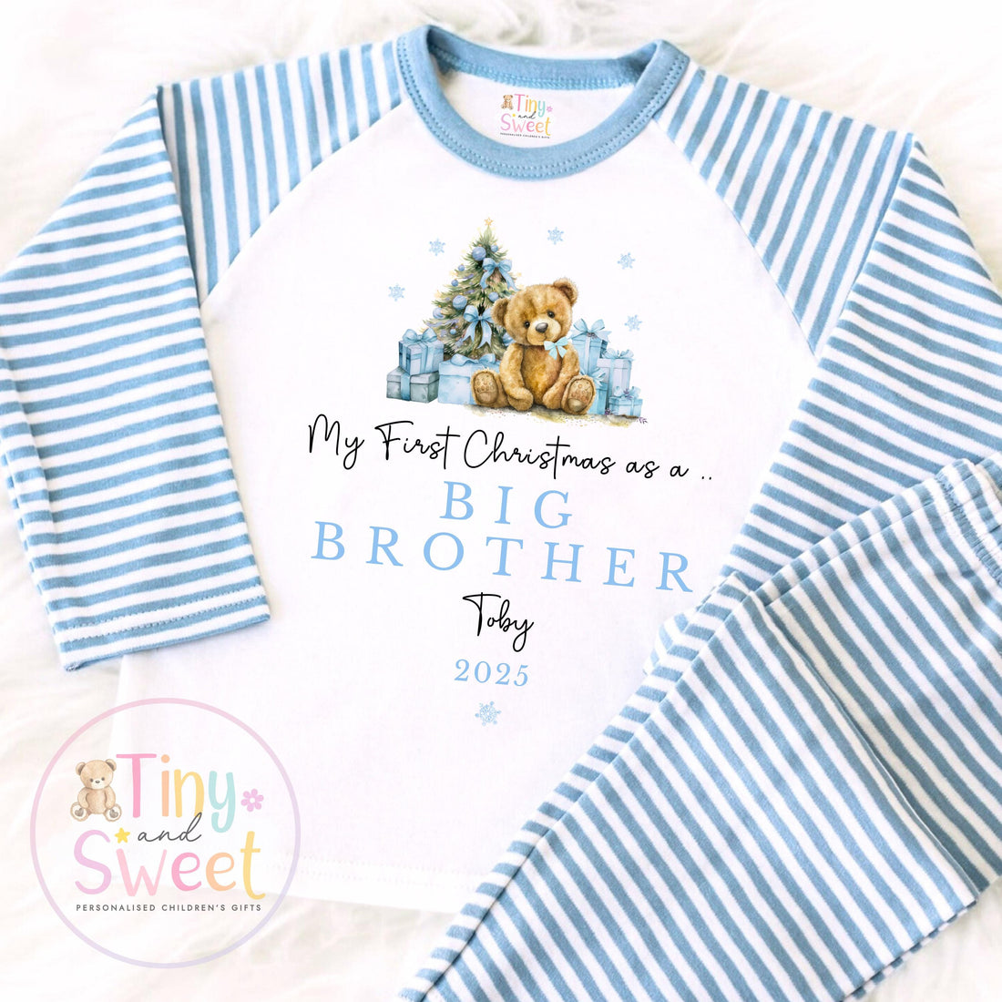 First Christmas as Big Brother Pyjamas, Christmas Eve Pyjamas, Christmas Nightwear, Childrens Christmas pjs, Xmas pjs, Kids Christmas Pjs