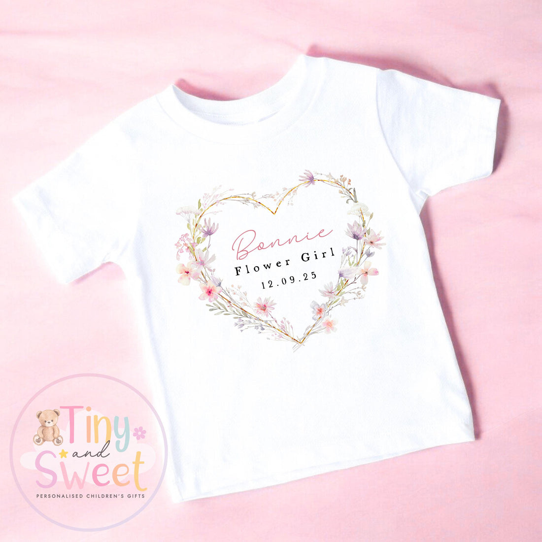 Flower Girl T Shirt, Baby Flower Girl Tee, Flower Girl Top, Will you be my flower girl, Flower Girl Gift, Floral T Shirt