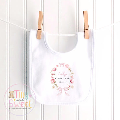 Flower Girl Sleepsuit, Baby Flower Girl Babygrow, Flower Girl Pyjamas, Will you be my flower girl, Flower Girl Gift, Floral Sleepsuit