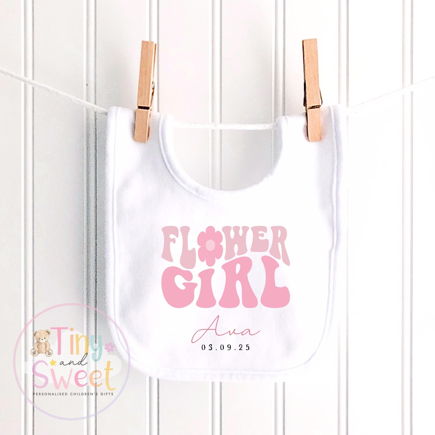 Flower Girl Sleepsuit, Baby Flower Girl Babygrow, Flower Girl Pyjamas, Will you be my flower girl, Flower Girl Gift, Floral Sleepsuit