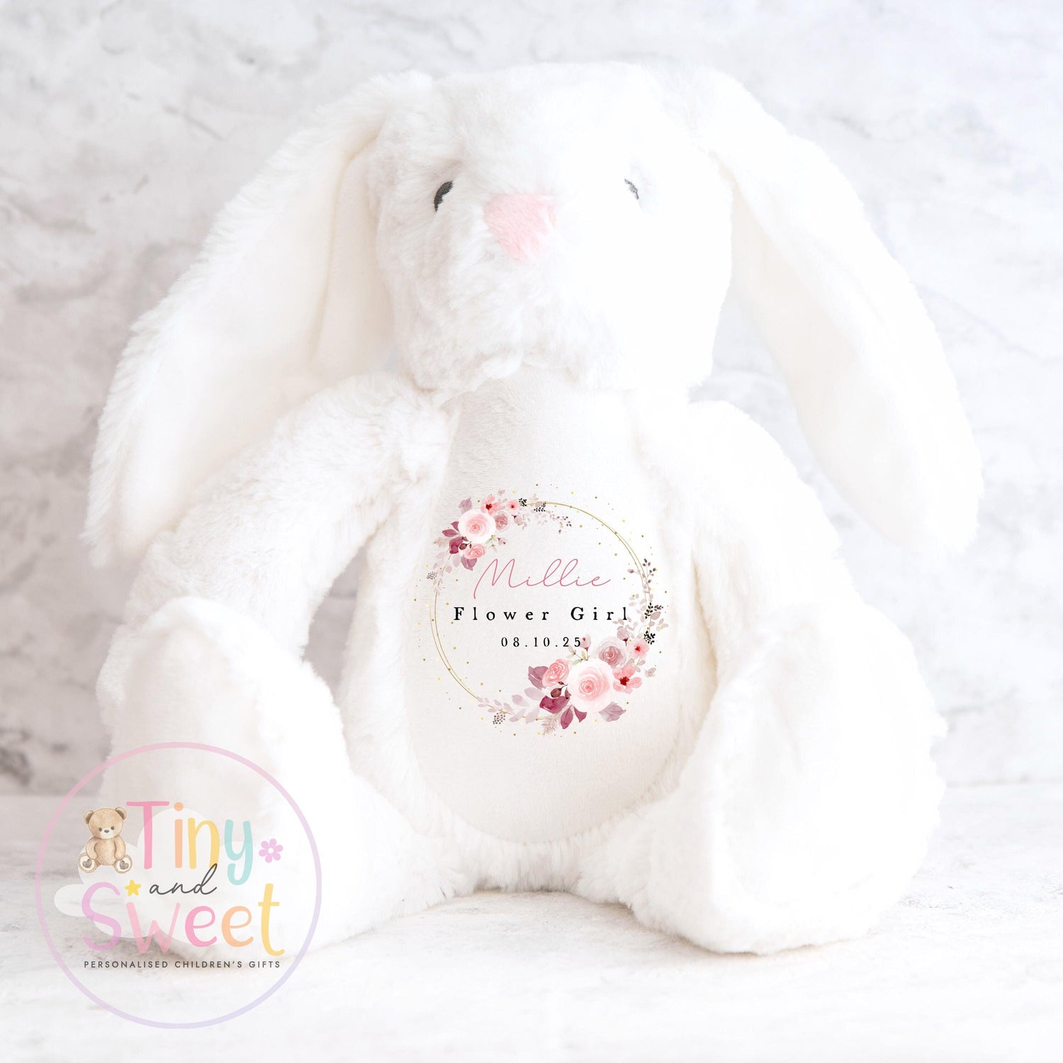 Personalised Flower Girl Bunny, Flower Girl Gift, Will you be my flower girl Bunny, Personalised Soft Toy, Flower Girl Proposal, Bridesmaid