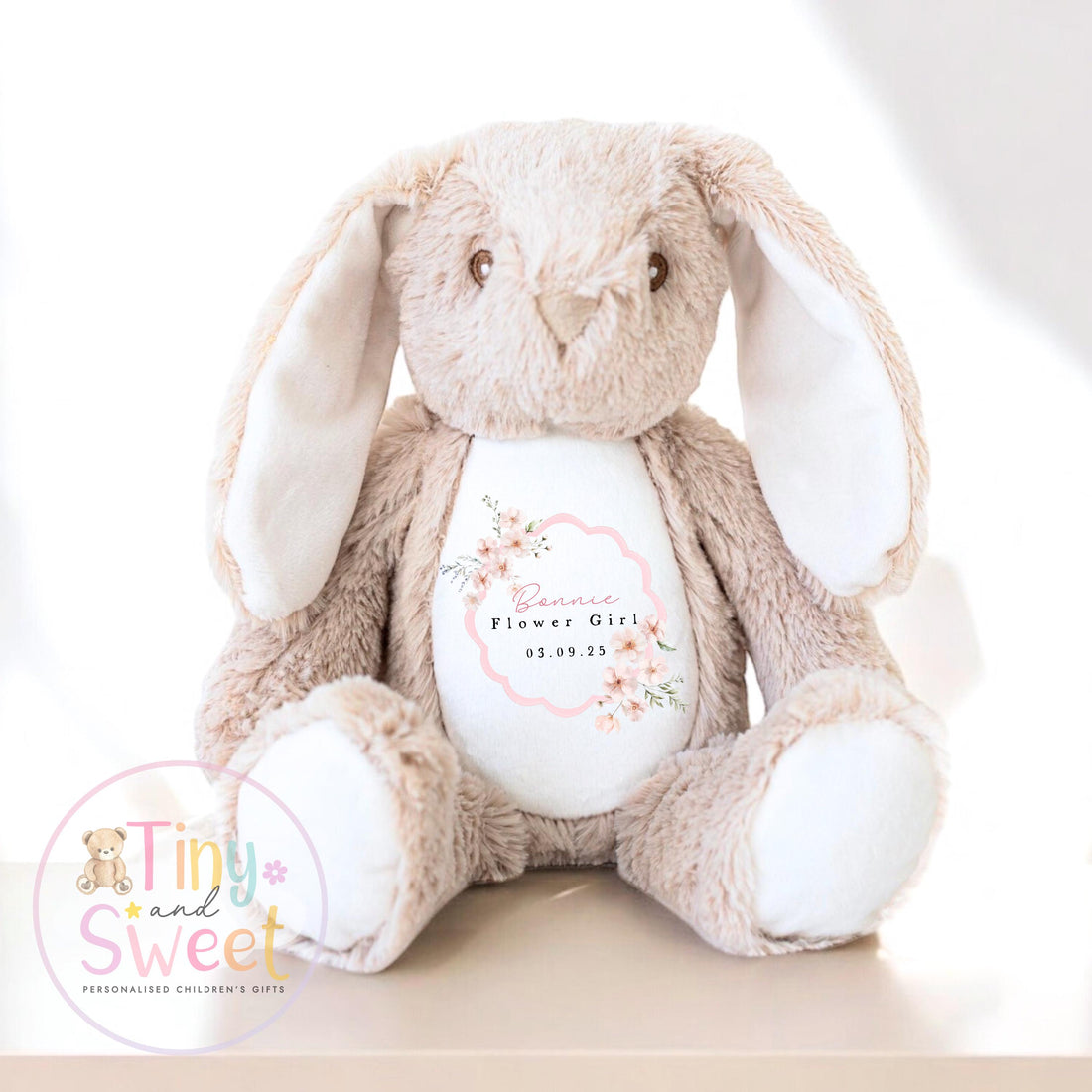 Personalised Flower Girl Bunny, Flower Girl Gift, Will you be my flower girl Bunny, Personalised Soft Toy, Flower Girl Proposal, Bridesmaid