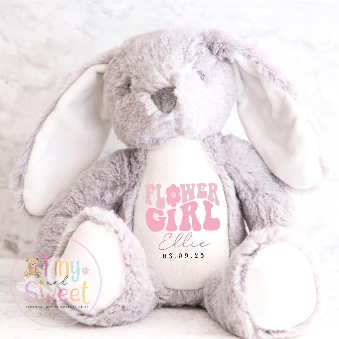 Personalised Flower Girl Bunny, Flower Girl Gift, Will you be my flower girl Bunny, Personalised Soft Toy, Flower Girl Proposal, Bridesmaid