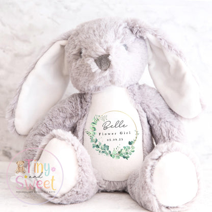 Personalised Flower Girl Bunny, Flower Girl Gift, Will you be my flower girl Bunny, Personalised Soft Toy, Flower Girl Proposal, Bridesmaid