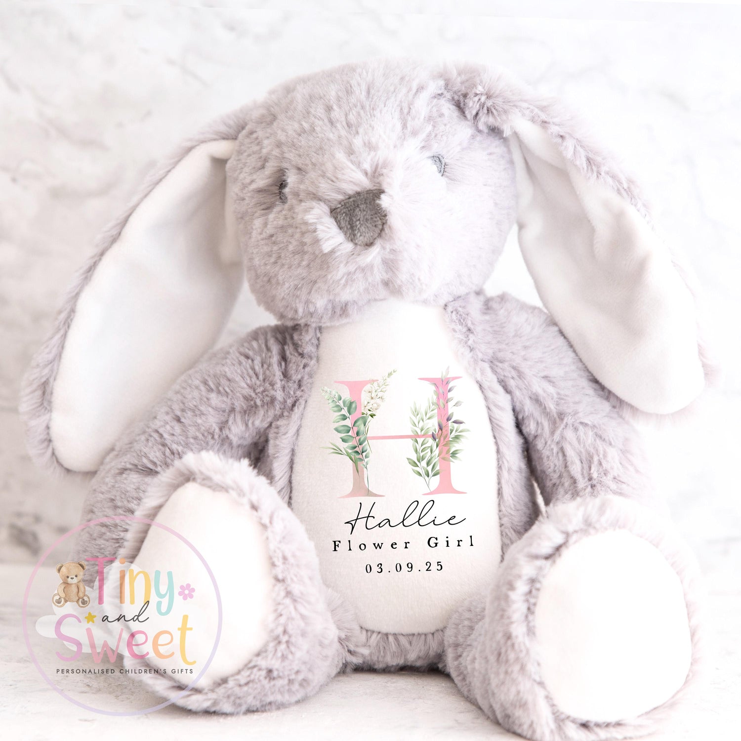 Personalised Flower Girl Bunny, Flower Girl Gift, Will you be my flower girl Bunny, Personalised Soft Toy, Flower Girl Proposal, Bridesmaid