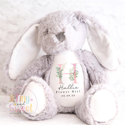 Personalised Flower Girl Bunny, Flower Girl Gift, Will you be my flower girl Bunny, Personalised Soft Toy, Flower Girl Proposal, Bridesmaid