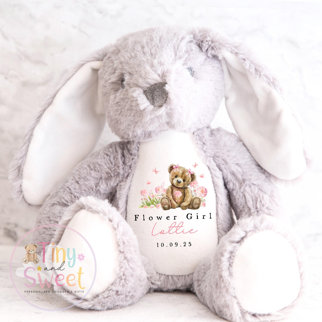 Personalised Flower Girl Bunny, Flower Girl Gift, Will you be my flower girl Bunny, Personalised Soft Toy, Flower Girl Proposal, Bridesmaid