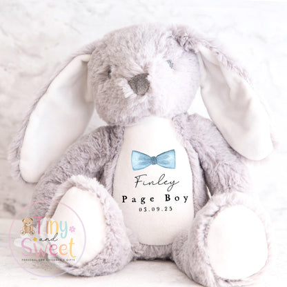Personalised Page Boy Bunny, Page Boy Gift, Will you be my Page Boy Bunny, Personalised Soft Toy, Page Boy Proposal, Wedding