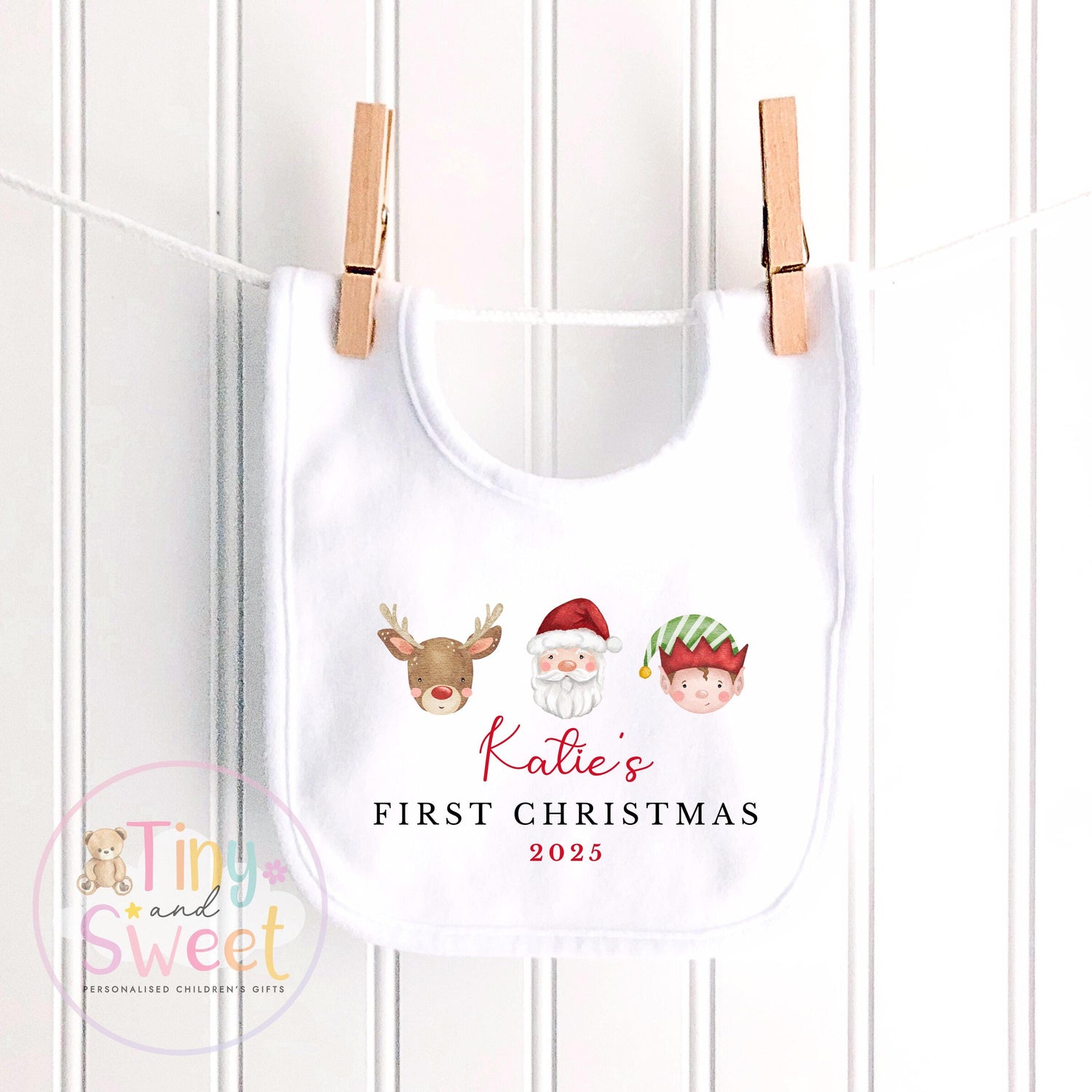 First Christmas Baby Grow , My First Christmas, Custom Name Sleepsuit, Baby’s First Christmas, Personalised Christmas Baby Outfit