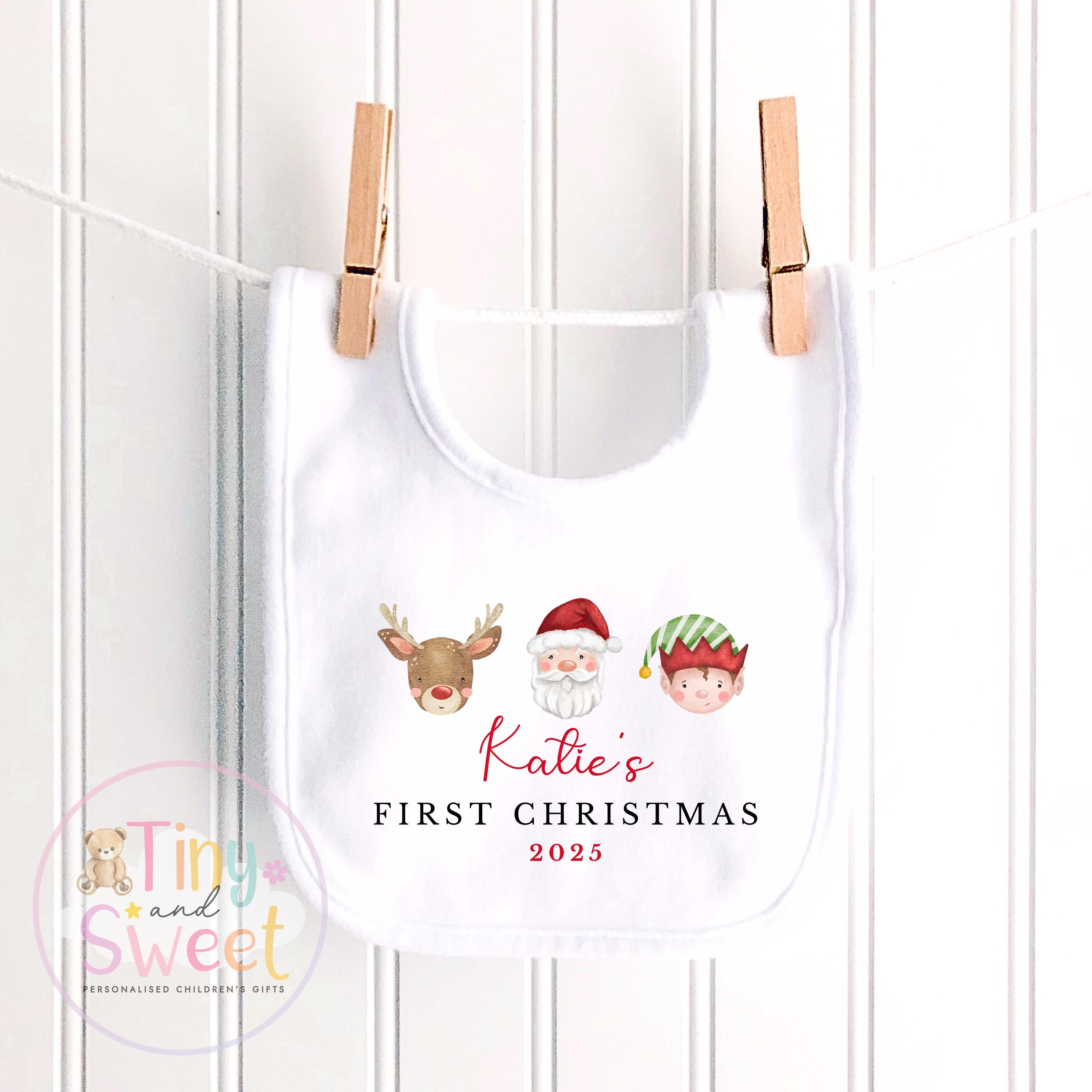 First Christmas Baby Grow , My First Christmas, Custom Name Sleepsuit, Baby’s First Christmas, Personalised Christmas Baby Outfit