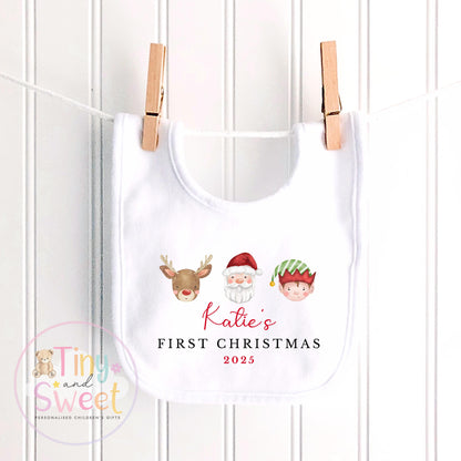 First Christmas Baby Grow , My First Christmas, Custom Name Sleepsuit, Baby’s First Christmas, Personalised Christmas Baby Outfit