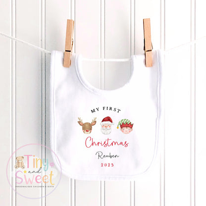 First Christmas Baby Grow , My First Christmas, Custom Name Sleepsuit, Baby’s First Christmas, Personalised Christmas Baby Outfit