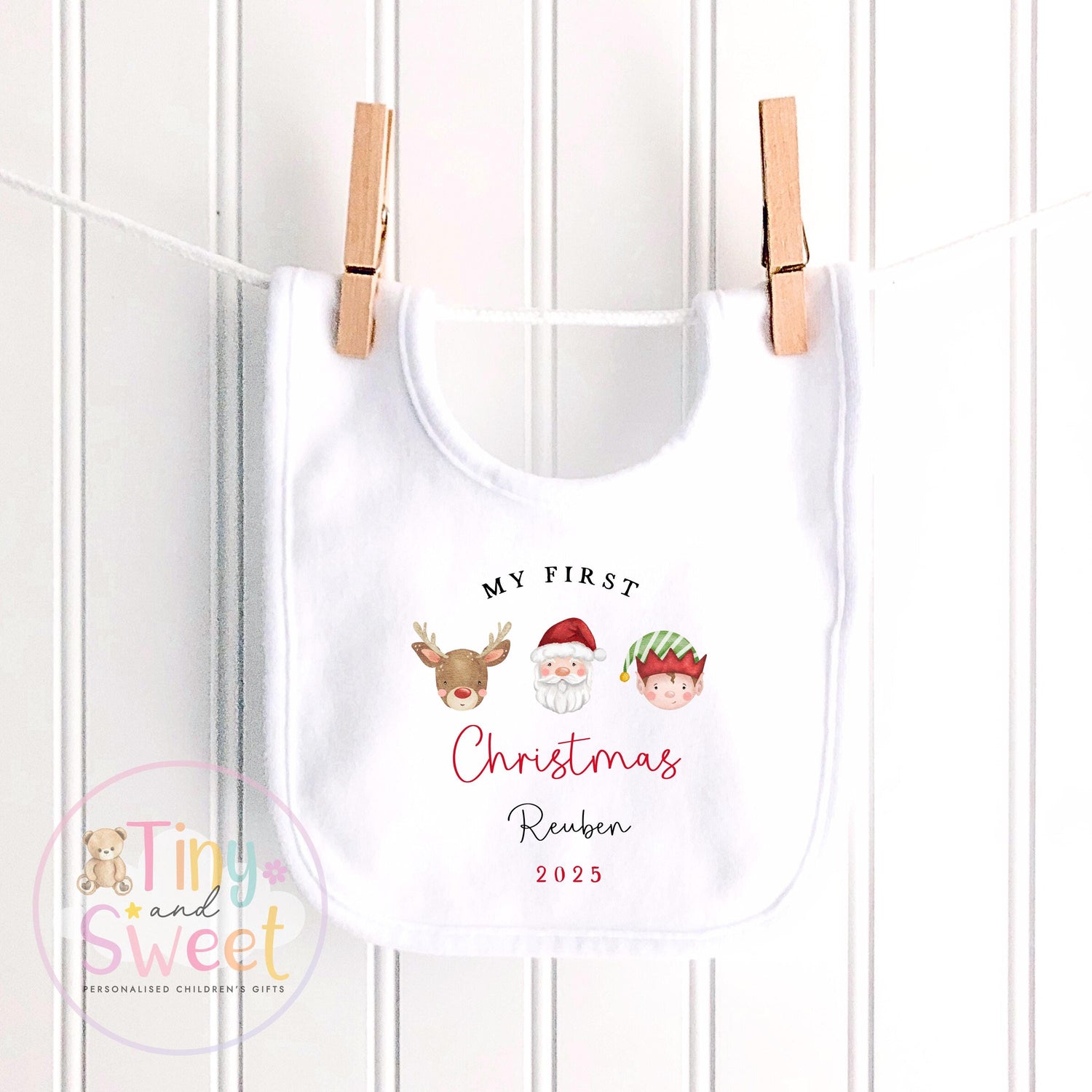 First Christmas Baby Grow , My First Christmas, Custom Name Sleepsuit, Baby’s First Christmas, Personalised Christmas Baby Outfit
