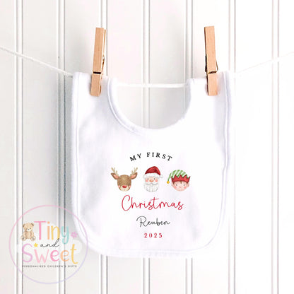 First Christmas Baby Grow , My First Christmas, Custom Name Sleepsuit, Baby’s First Christmas, Personalised Christmas Baby Outfit