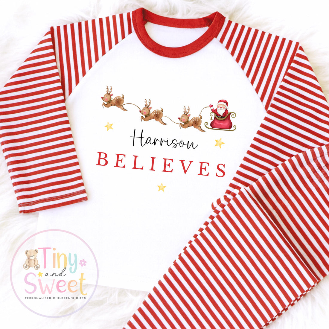 Believe Christmas Pyjamas, Christmas Eve Pyjamas, Christmas Nightwear, Childrens Christmas pjs, Xmas pjs, Kids Christmas Pjs
