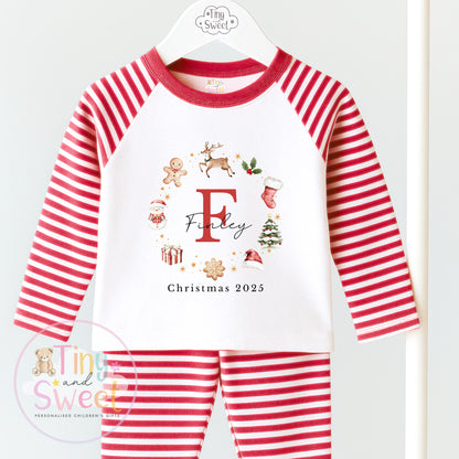 Personalised Christmas Pyjamas, Christmas Eve Pyjamas, Christmas Nightwear, Childrens Christmas pjs, Xmas pjs, Kids Christmas Pjs