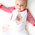 Personalised Babies First Christmas Bunny Sleepsuit, Babies 1st Xmas Gift Idea, Pyjamas, 1st Xmas Babygrow, Christmas Outfit for baby