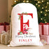 Red Santa Initial Personalised Christmas Sack