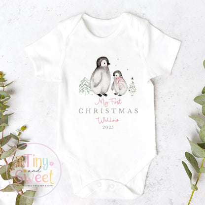 Personalised Babies First Christmas Sleepsuit, Babies 1st Xmas Gift Idea, Pyjamas, 1st Xmas Babygrow, Christmas Outfit for baby, Santa