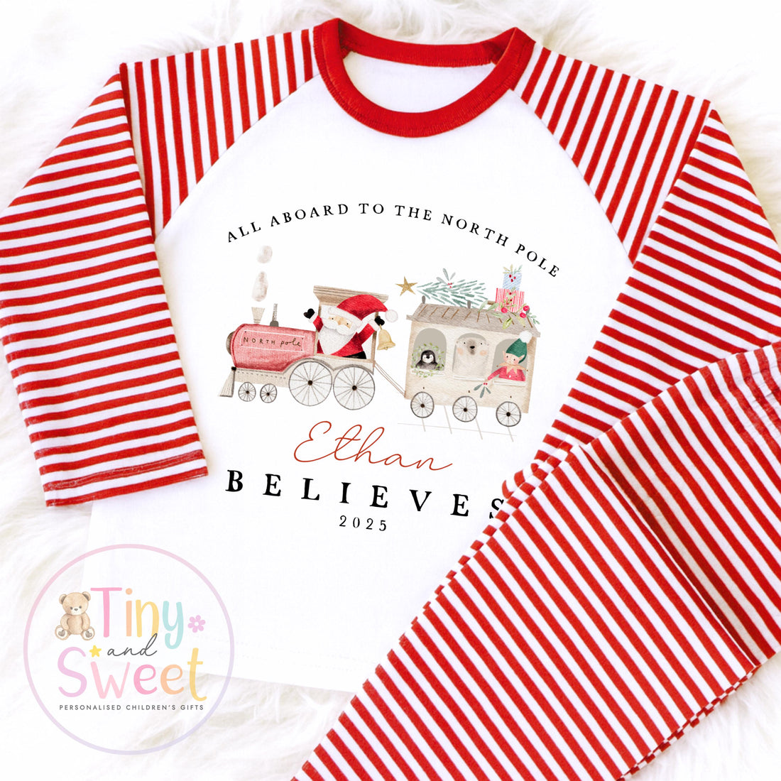 Personalised Christmas Pyjamas, Christmas Eve Pyjamas, Christmas Nightwear, Childrens Christmas pjs, Xmas pjs, Kids Christmas Pjs