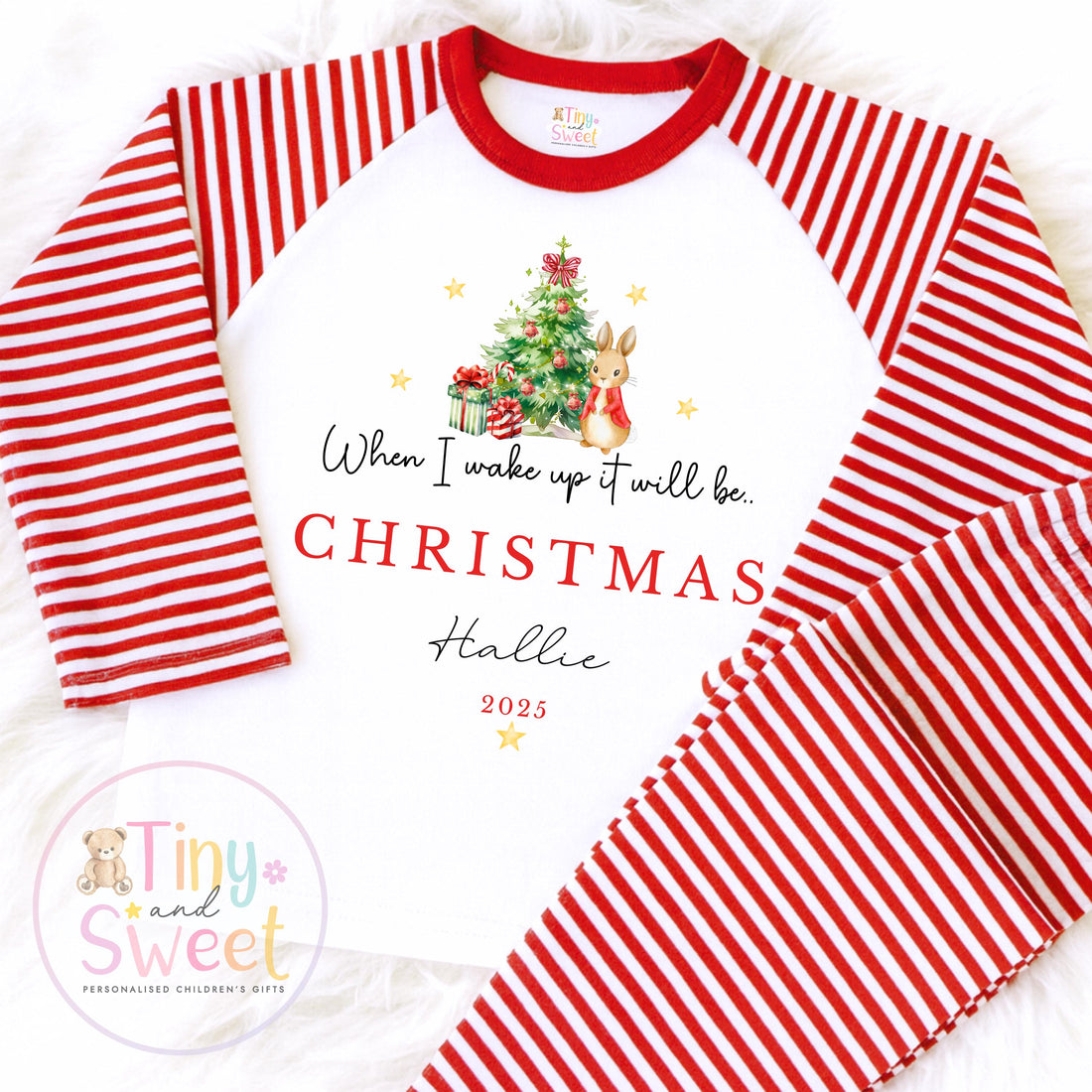 When I wake up it will be Christmas Pyjamas, Christmas Eve Pyjamas, Christmas Nightwear, Childrens Christmas pjs,Xmas pjs,Kids Christmas Pjs