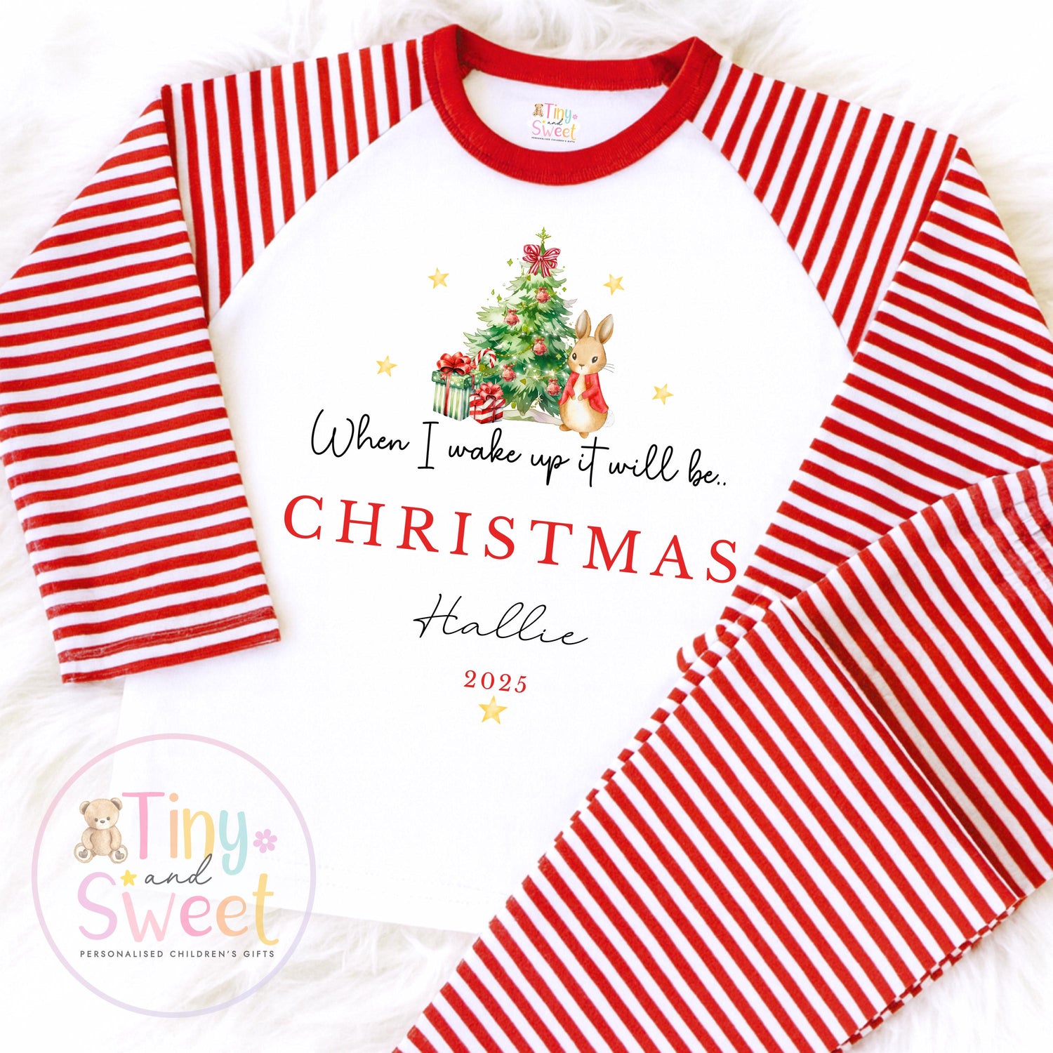 When I wake up it will be Christmas Pyjamas, Christmas Eve Pyjamas, Christmas Nightwear, Childrens Christmas pjs,Xmas pjs,Kids Christmas Pjs