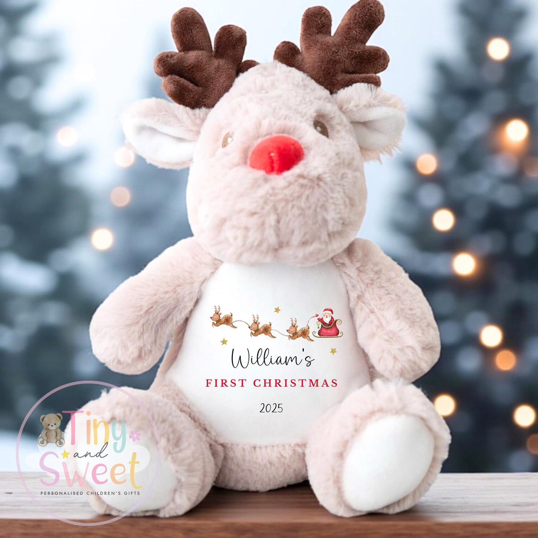 My First Christmas Bundle Sleepsuit And Toy, Personalised My First Christmas Babygrow, Baby’s 1st Christmas Outfit, Newborn Christmas Outfit