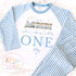 Personalised Train Pyjamas, Blue Birthday Train Pyjamas, When i wake up i&