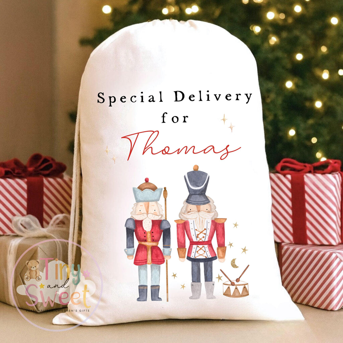 Personalised Christmas Sack, Nutcracker Sack, First christmas sack, XL christmas sack, Nut Cracker christmas sack, Christmas sack for boy