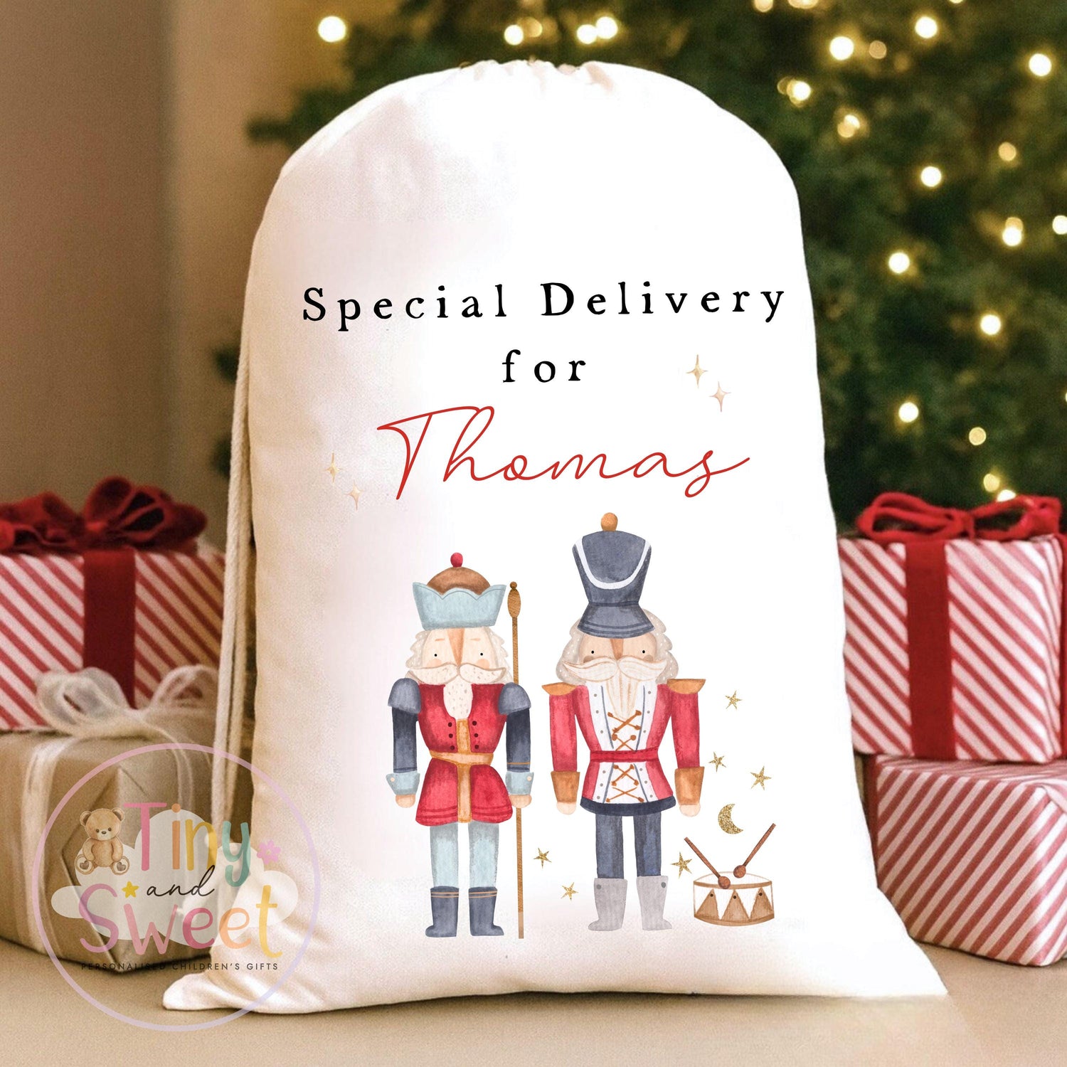 Personalised Christmas Sack, Nutcracker Sack, First christmas sack, XL christmas sack, Nut Cracker christmas sack, Christmas sack for boy