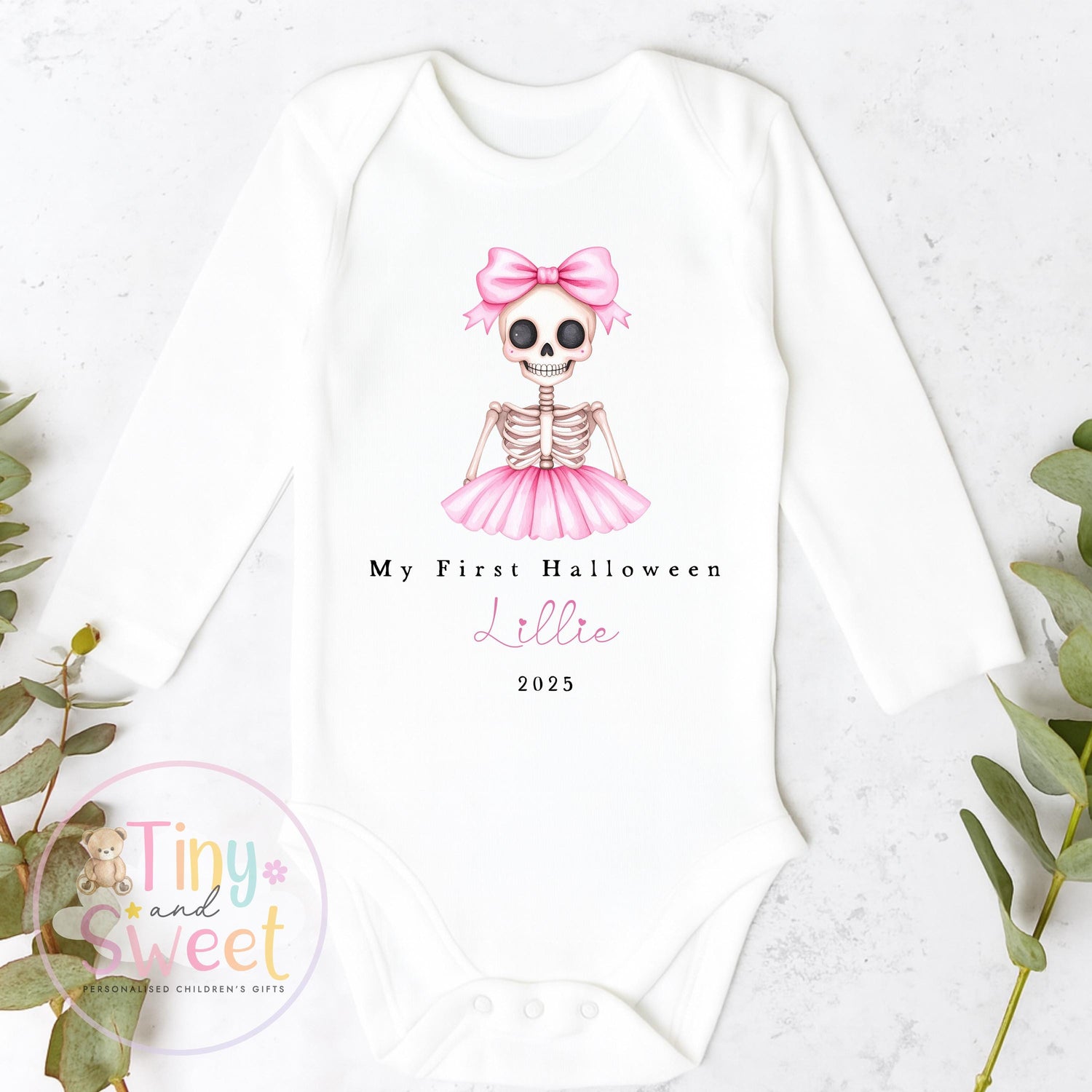 First Halloween Sleepsuit, Pink Baby 1st Halloween Gift Idea, 1st Halloween Babygrow, Halloween Outfit for baby, Halloween costume