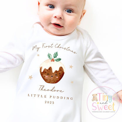Personalised Babies First Christmas Sleepsuit, 1st Xmas, Christmas pjs, Pyjamas, 1st Xmas Babygrow, Christmas Outfit for baby, Santa