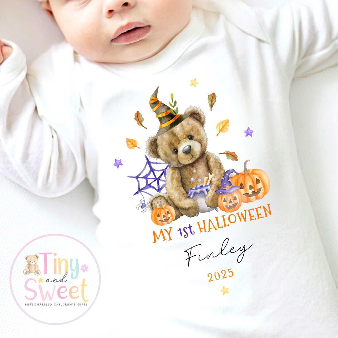 First Halloween Sleepsuit, Baby 1st Halloween Gift Idea, 1st Halloween Babygrow, Halloween Outfit for baby, Halloween costume