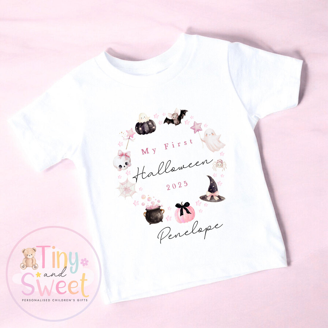 Pink First Halloween Sleepsuit, Baby 1st Halloween Gift Idea, 1st Halloween Babygrow, Halloween Outfit for baby, Halloween costume