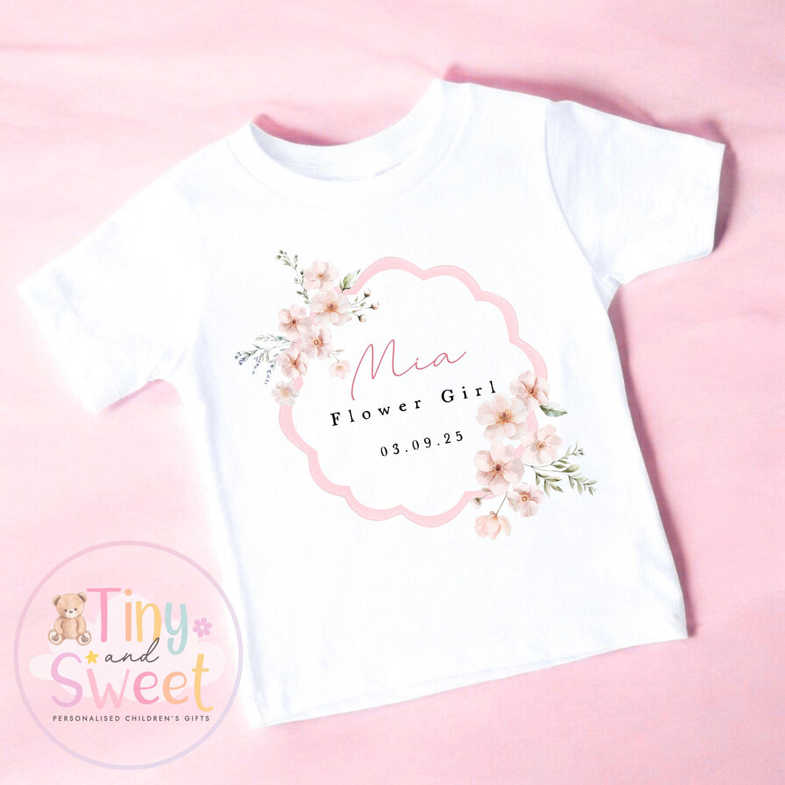 Flower Girl T Shirt, Baby Flower Girl Tee, Flower Girl Top, Will you be my flower girl, Flower Girl Gift, Floral T Shirt