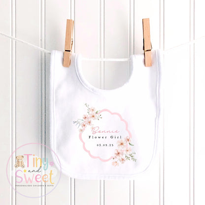Flower Girl Sleepsuit, Baby Flower Girl Babygrow, Flower Girl Pyjamas, Will you be my flower girl, Flower Girl Gift, Floral Sleepsuit