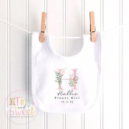 Flower Girl Sleepsuit, Baby Flower Girl Babygrow, Flower Girl Pyjamas, Will you be my flower girl, Flower Girl Gift, Floral Sleepsuit