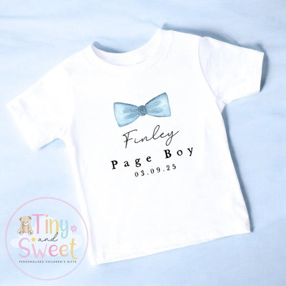 Page Boy T Shirt, Baby Page Boy Tee, Page Boy Top, Will you be my page boy, Page Boy Gift, Floral T Shirt