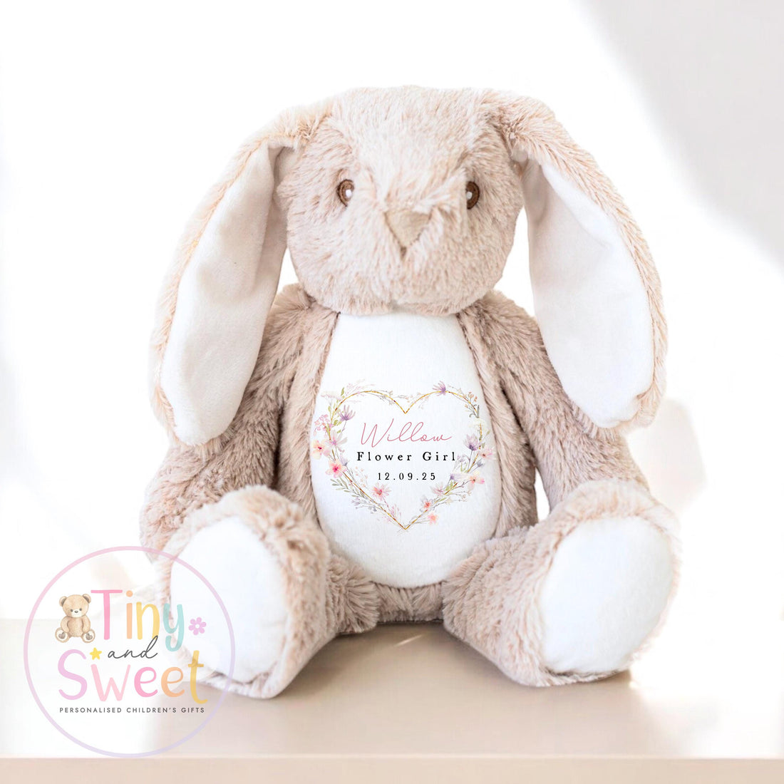Personalised Flower Girl Bunny, Flower Girl Gift, Will you be my flower girl Bunny, Personalised Soft Toy, Flower Girl Proposal, Bridesmaid