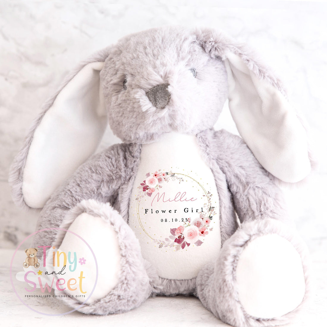 Personalised Flower Girl Bunny, Flower Girl Gift, Will you be my flower girl Bunny, Personalised Soft Toy, Flower Girl Proposal, Bridesmaid