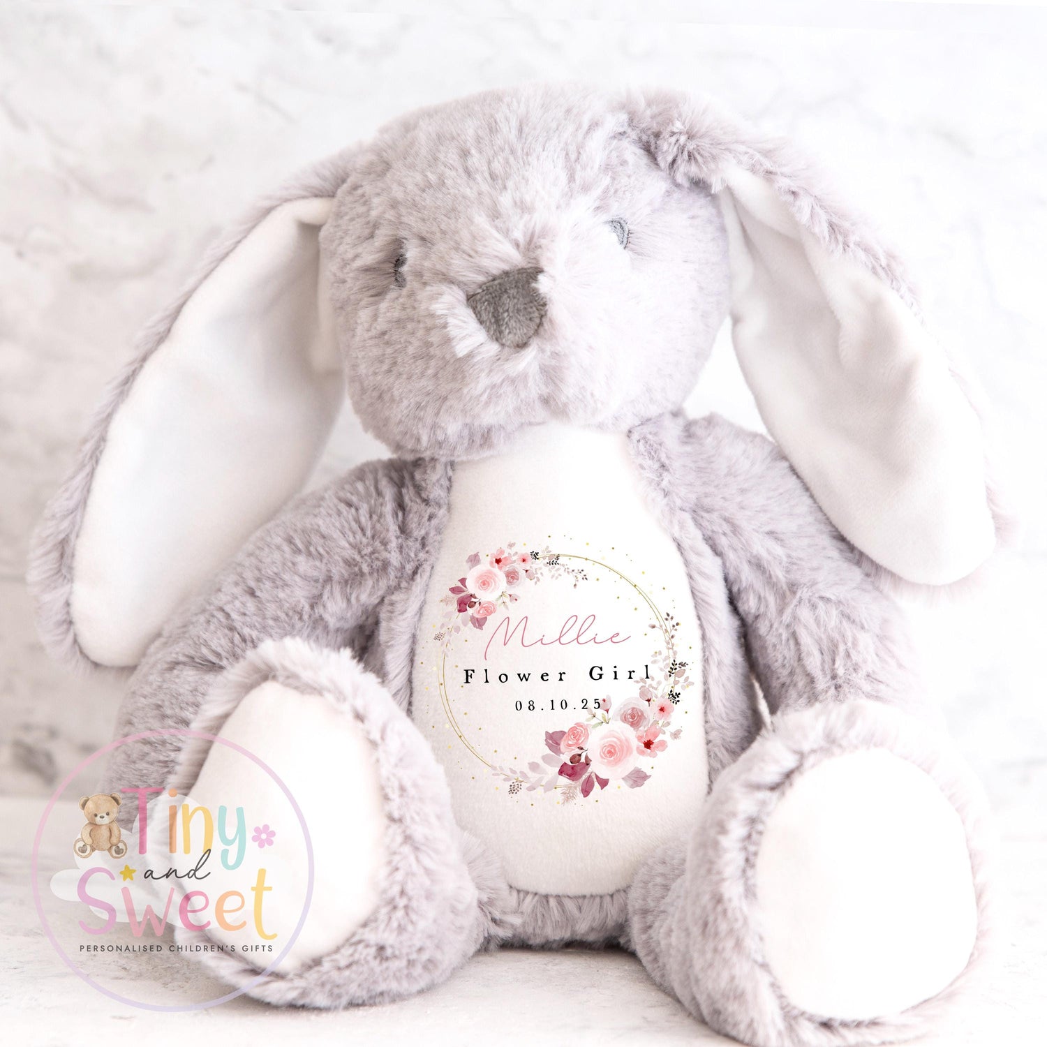 Personalised Flower Girl Bunny, Flower Girl Gift, Will you be my flower girl Bunny, Personalised Soft Toy, Flower Girl Proposal, Bridesmaid