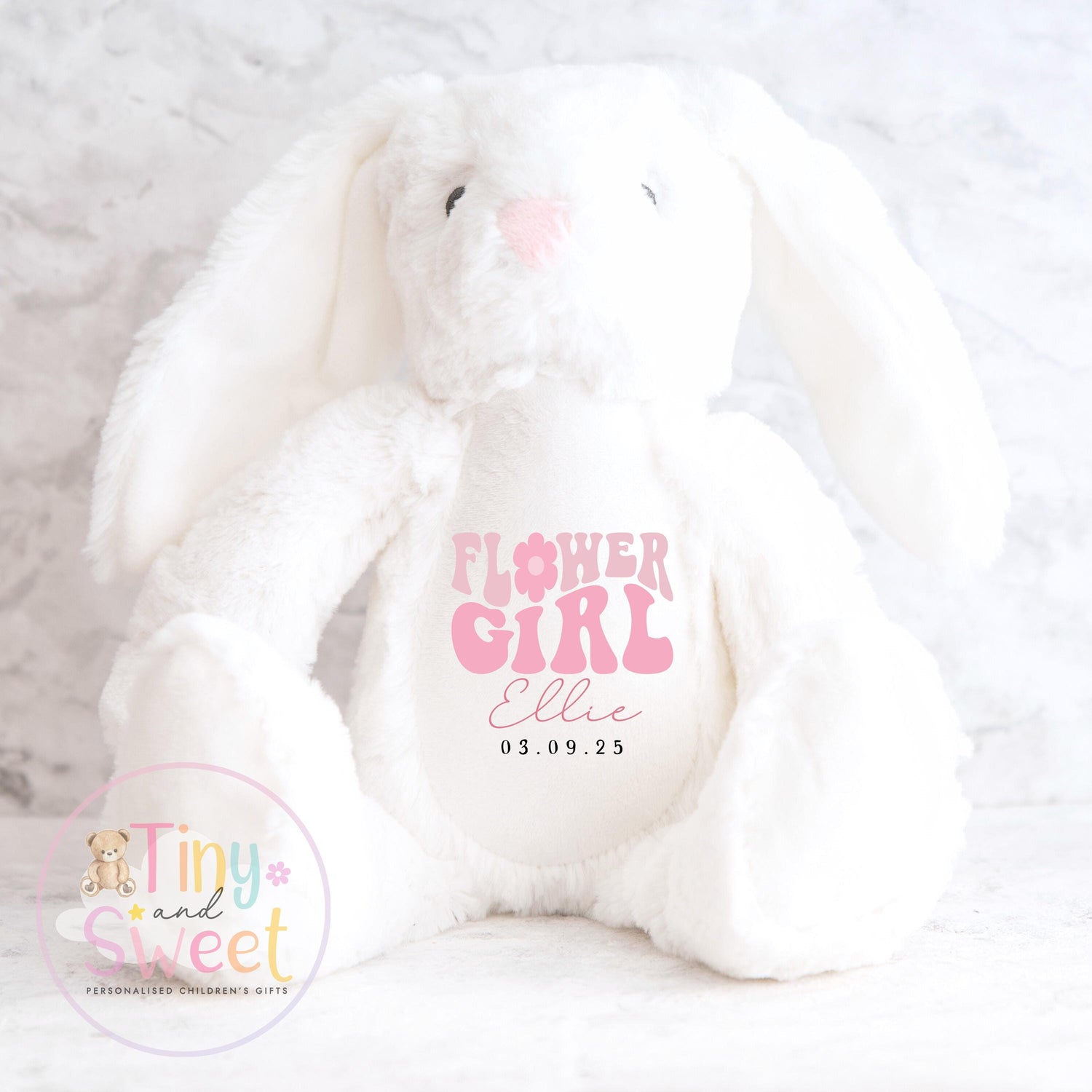 Personalised Flower Girl Bunny, Flower Girl Gift, Will you be my flower girl Bunny, Personalised Soft Toy, Flower Girl Proposal, Bridesmaid