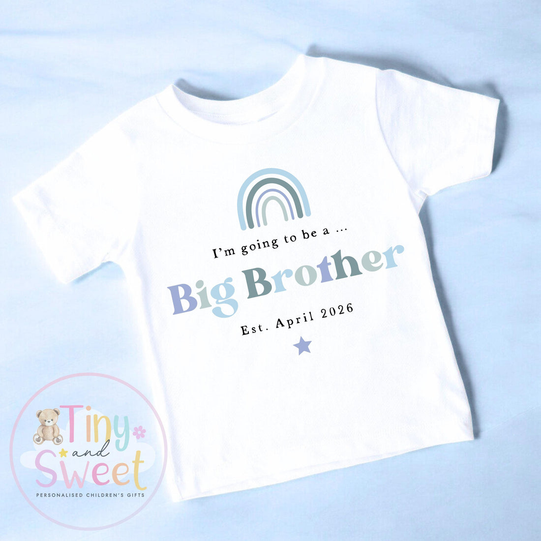Personalized Big Brother T-Shirt: Sibling Announcement Gift