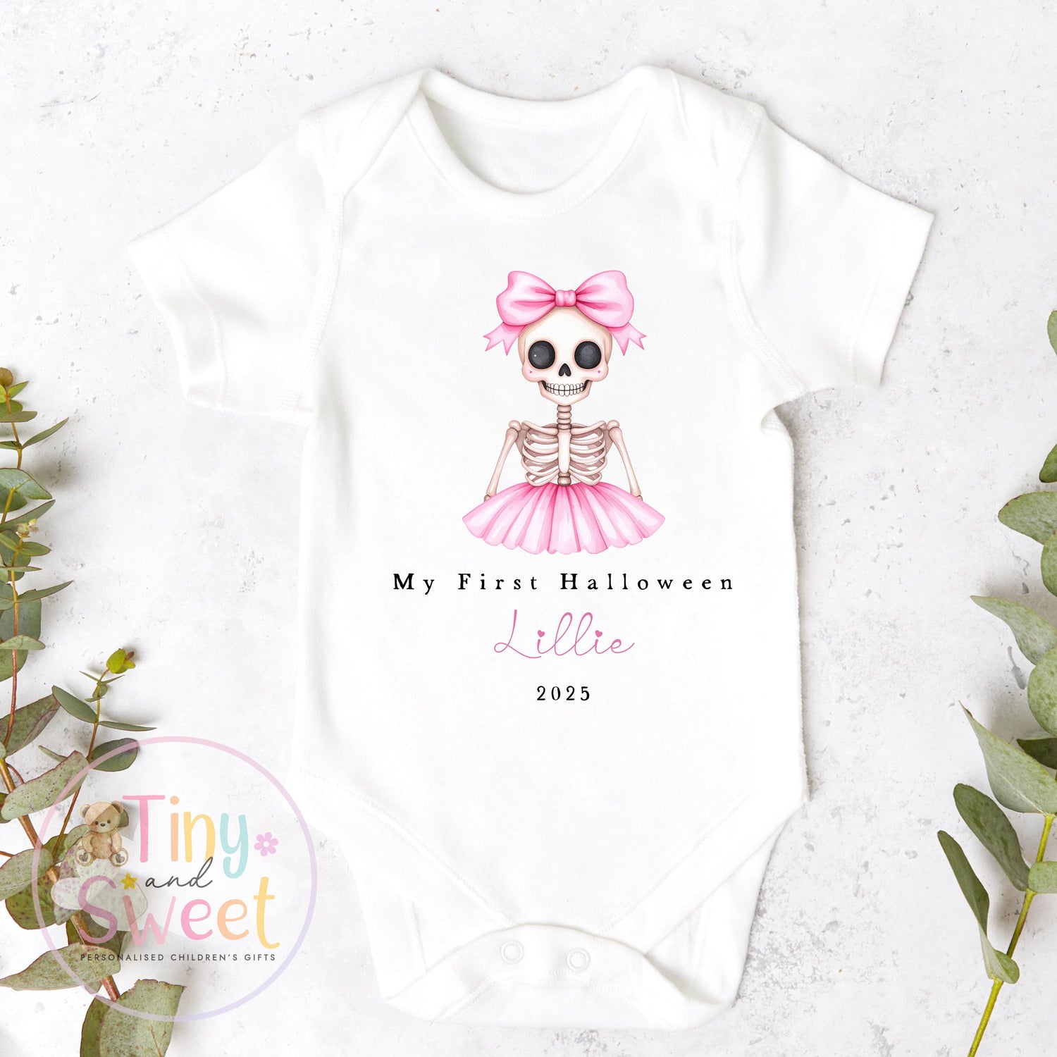First Halloween Sleepsuit, Pink Baby 1st Halloween Gift Idea, 1st Halloween Babygrow, Halloween Outfit for baby, Halloween costume