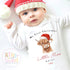 My First Christmas Highland Cow Sleepsuit: Personalised Babies 1st Christmas Outfit