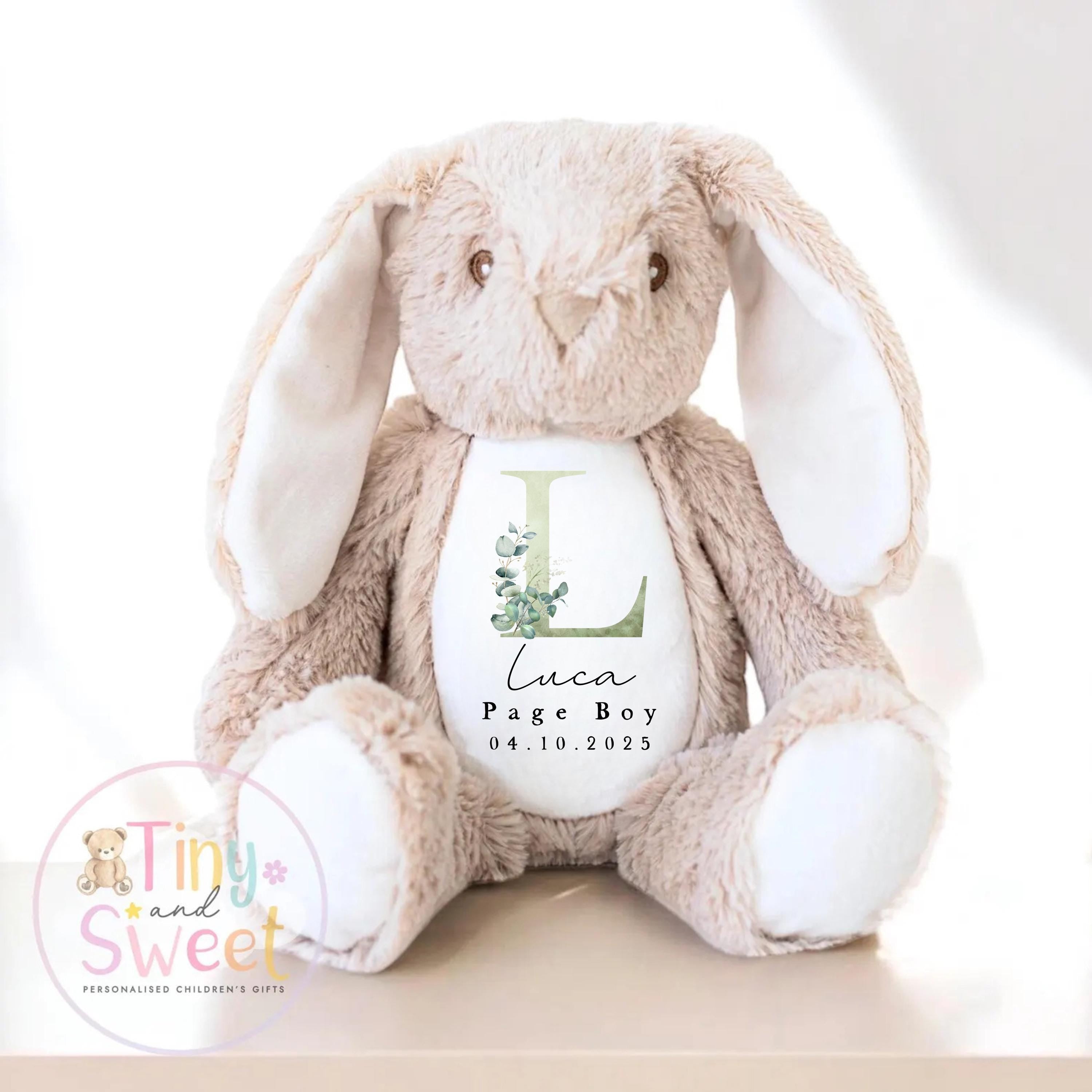 Personalised Page Boy Bunny: Soft Plush Wedding Keepsake